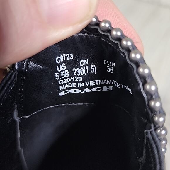 Coach Black Bowery Leather Ankle Boots Womens Size 5.5 NEW - Picture 13 of 13